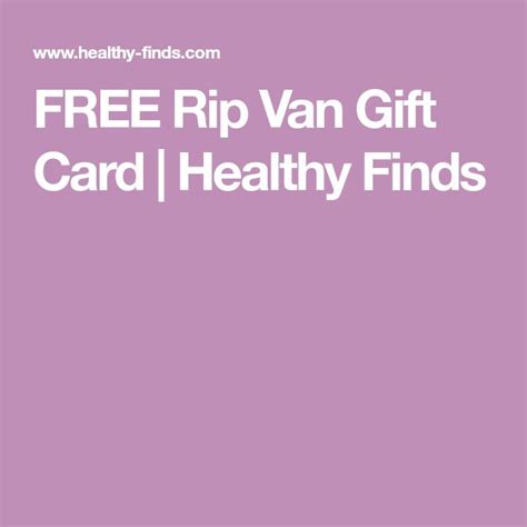 Free Rip Van T Card Healthy Finds In 2020 Vans T Card Vans