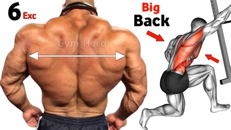 6 Big Back Workout At Gym For Mass Best Back Exercises Youtube