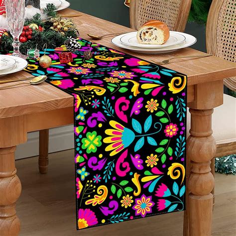 Amazon Fanproms Mexican Fiesta Table Runner X Inches Linen