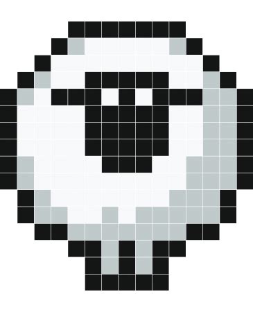 Minecraft Sheep Face Pixel Art