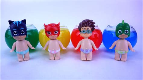 Learn Colors Pj Masks Bathing Colors Fun Learn Colors With Pj Masks