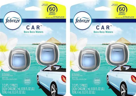 Amazon Febreze Car Odor Eliminating Freshener Vent Clip Bora Bora