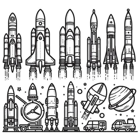 Desenhos De Foguetes Para Colorir - 10