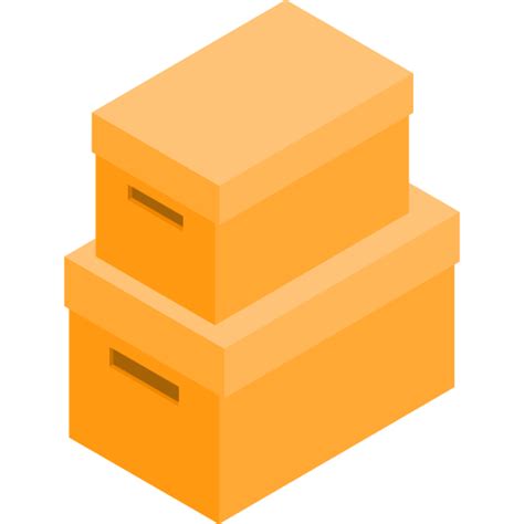 Boxes Isometric Flat icon