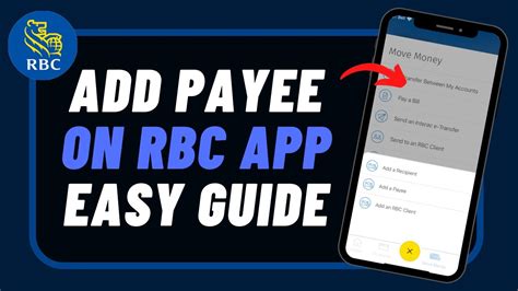 How To Add A Payee In The Rbc Mobile App Royal Bank Of Canada Youtube