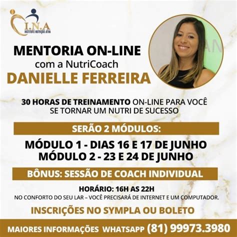 CURSO DE IMERSÃO NUTRICIONAL BIZU DA NUTRI DANI ON LINE E AO VIVO