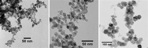 Tem Micrographs Of Hematite Maghemite And Magnetite Nanoparticles From