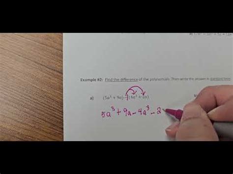 Unit Day Classifying Adding And Subtracting Polynomials Youtube