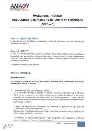 Calaméo 2017 Règlement Intérieur AMAQY