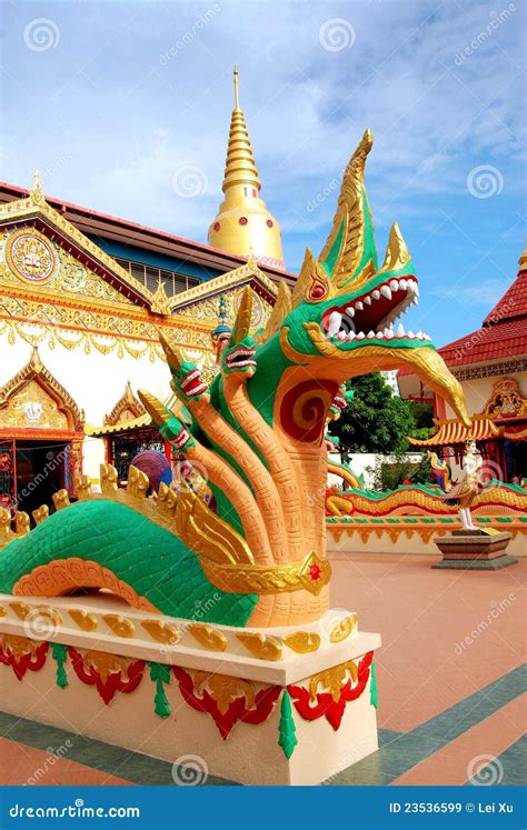 Georgetown, Malaysia: Thai Temple Naga Stock Image - Image of courtyard ...