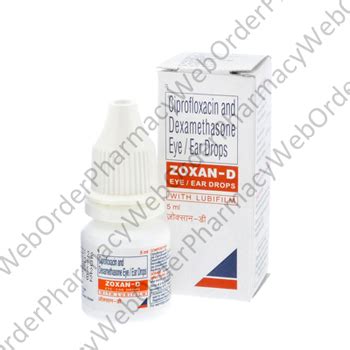 Zoxan D Eye Ear Drop Ciprofloxacin HCL Dexamethasone 0 3 0 1 5ml