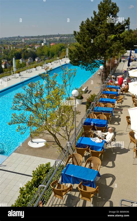 Opel Bad Swimming Pool Above The Villa District Of Wiesbaden Germany