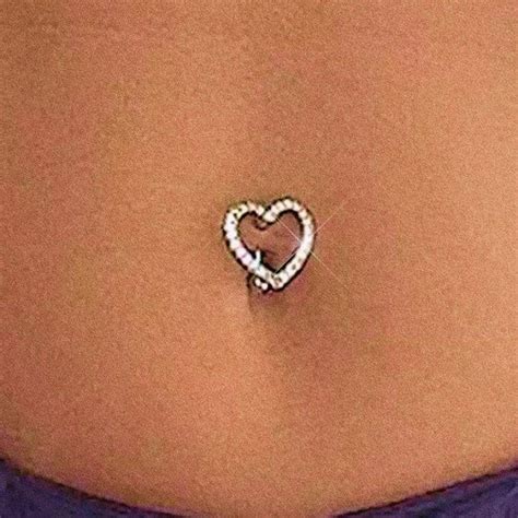 Upside Down Heart Belly Button Ring Y K S Sparkly Body Etsy Uk