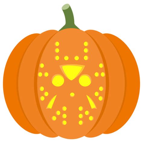 Jason Voorhees Mask Pumpkin Stencil Free Printable Papercraft Templates