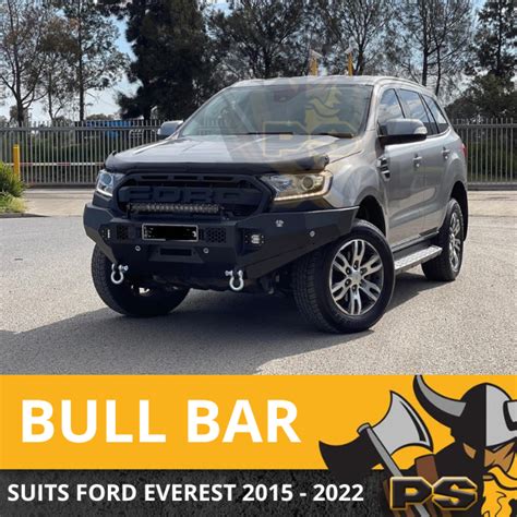 Ps4x4 Steel Predator Bull Bar Winch Bar To Suit Ford Everest 2015 2022 Ps4x4