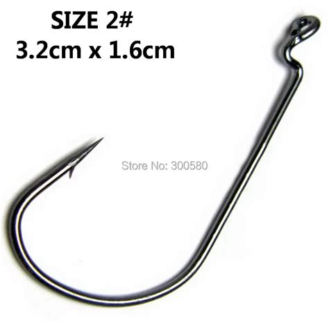 Pcs Offset Hook Fishing Hook Size Cm Crank Worm Sharp Hook