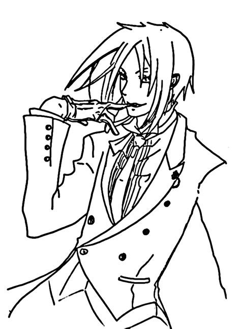 Black Butler Sebastian Coloring Pages