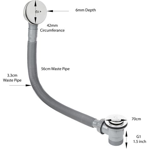 Steel Bath Waste And Overflow Kit