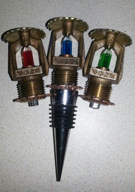 Viking Fire Sprinkler Wine Stoppers Set Of 3 Wine Stopper Set Fire