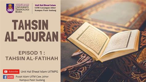 Tahsin Al Quran Episod 1 YouTube