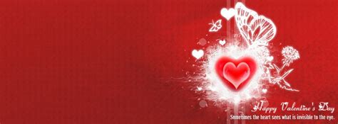 Happy Valentine Day - Sometimes the heart sees Facebook Cover