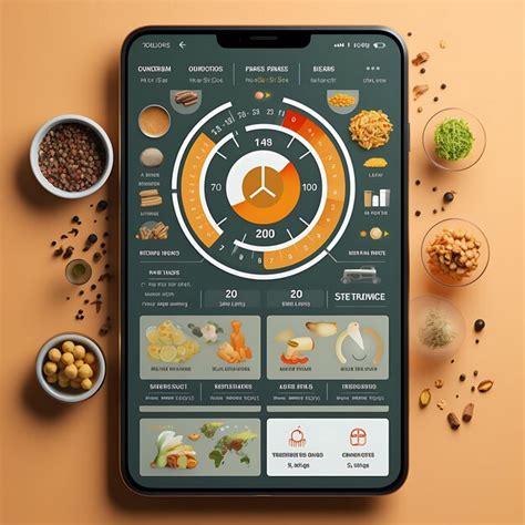 Premium AI Image Mobile App Layout Design Of Fitness And Nutrition