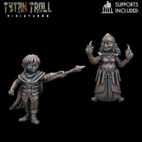 3D Printable DnD Heroes Gnome Mages Pre Supported By TytanTroll