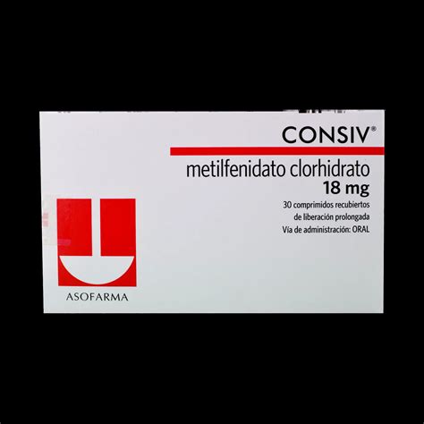 Consiv Mg Comprimidos Asofarma Metilfenidato Distribuidor De