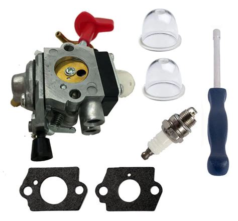 New Carburetor W Adjusting Tool Spark Plug Primer Bulb Gasket For