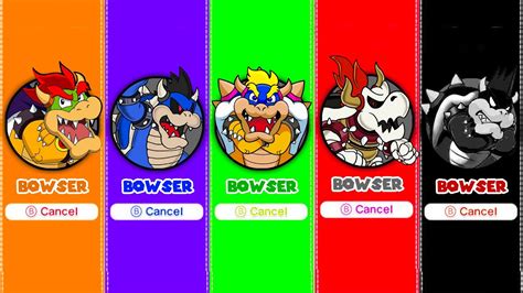 All New Playable Bowser Variations In Super Mario D World Bowsers