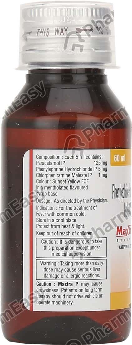 Maxtra P Syrup 60ml Uses Side Effects Price And Dosage Pharmeasy