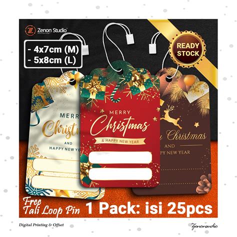 Jual Pcs Hang Tag Natal Christmas Hangtag Kartu Ucapan Xmas Parcel