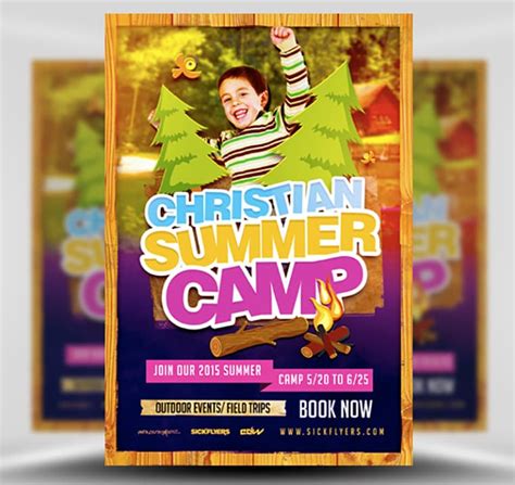 Christian Summer Camp Flyer Template Flyerheroes