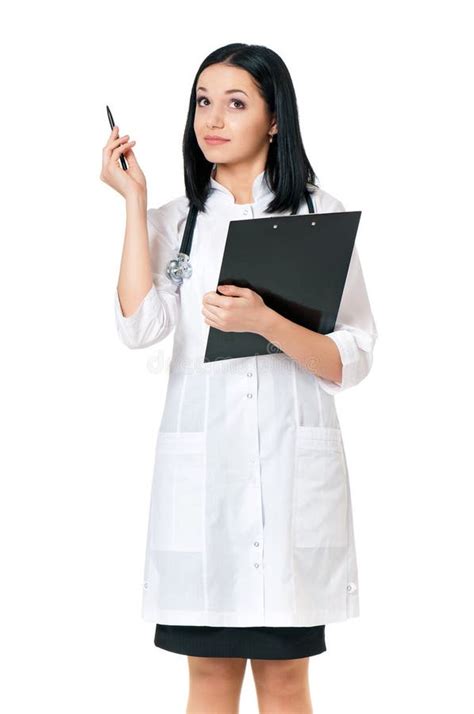 Female Doctor Holding A Clipboard Stock Image Image Of Clinic Expert 67643393