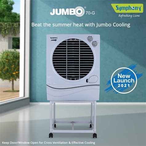 Symphony Jumbo 70 Desert Air Cooler 70 Litres With Trolley