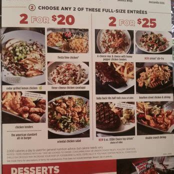 applebee's menu 2 for 25