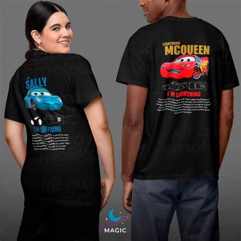 Camisa Do Relâmpago Mcqueen - Camisa Kit Casal Modelo Novo Relâmpago Mcqueen e Sally Camisa Algodão ...