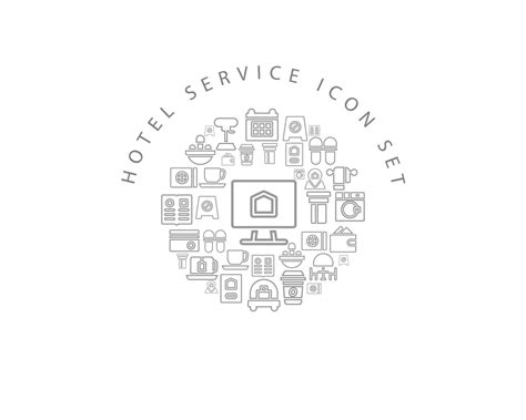 Hotel Service Icon Set Design On White Background 10735007 Vector Art