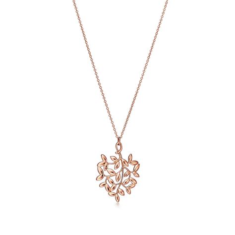 Paloma Picasso® Olive Leaf Pendant In 18k Rose Gold Small Tiffany And Co Belgium