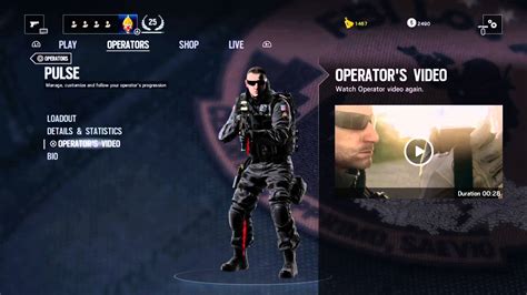 Tom Clancy`s Rainbow Six Siege Operater Pulse Youtube