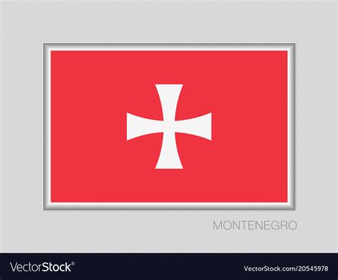 Historical montenegrin flag national ensign Vector Image