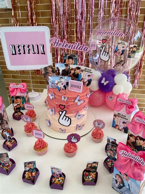 Pink Party Netflix Dorama Bts Em Bolo De Anivers Rio Fotos