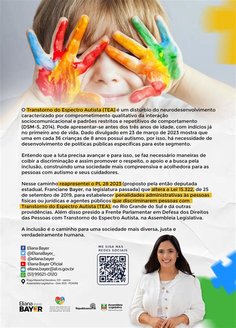 Flyer Dos Direitos Das Pessoascom O Transtorno Do Espectro Autista By