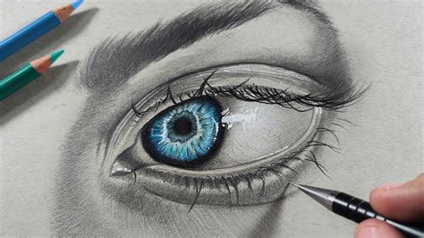 Cómo Dibujar un OJO Realista con LÁPICES DE COLORES y Lápiz Paso a