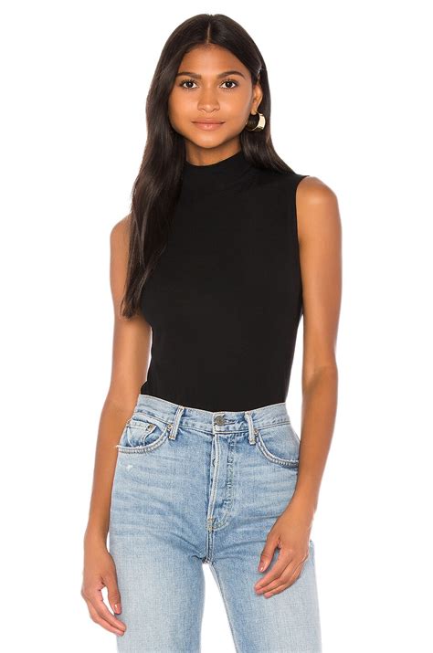 Theory Sleeveless Turtleneck Tank In Black Revolve