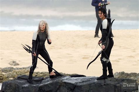 Catching Fire Picture Shows Katniss And Mags Hunger Games Hunger