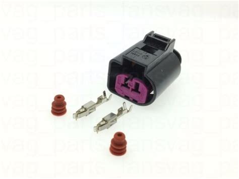 1J0973772 2 Pins Plug Flat Contact Housing Mating Connector for VAG VW ...