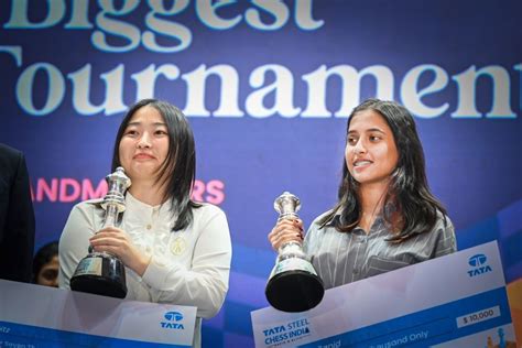 Wenjun Ju Conquers Tata Steel India 2023 Women Blitz Humpy Second And