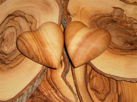 2 Wood Heartswooden Heart Carvedheart Gifts Wooden Etsy Wooden