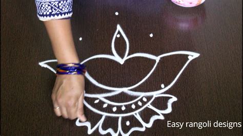 Deepam Rangoli Designs With Dots Kolam Designs For Diwali 2017